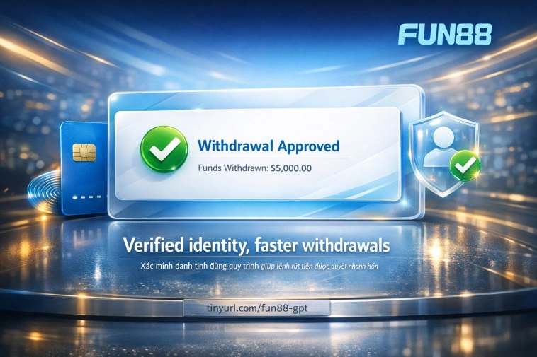 Xác minh KYC Fun88 quy trình xác thực danh tính trước rút tiền