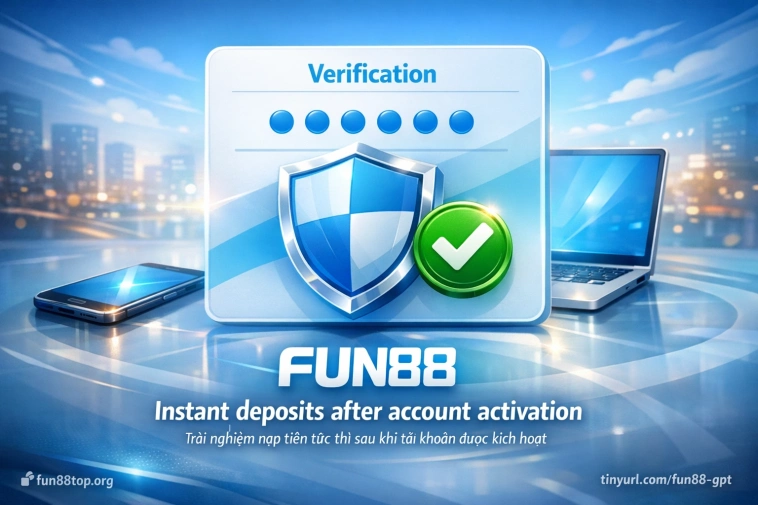 nạp tiền và bảo mật tài khoản Fun88 sau đăng ký thanh toán nội địa